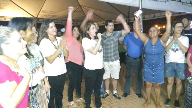 Chapa vencedora - Somos Todos Estâncias - Discursa após apuração.